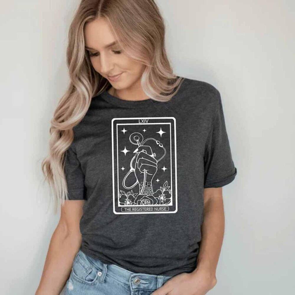 Funny Witchy Nurse Tarot Card Graphic Gift For Work Humor  TShirt